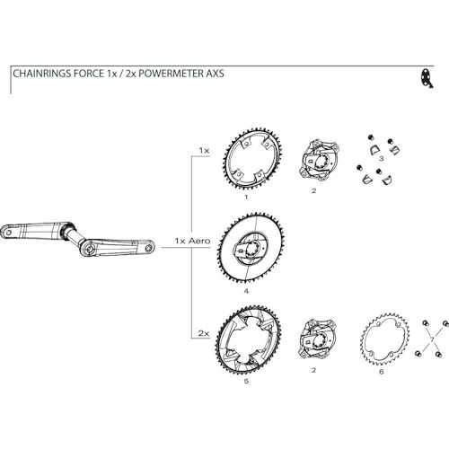 Kit tornillos SRAM Red Force AXS para eliminar ruidos en plato 4BRA 2