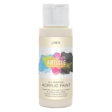 Artiste Acrylic Paint 59ml 2Oz Linen, Quick-Drying Professional Art, Craft and Hobby Artists Paint, Vibrant Colour, Water-Based Paints Cover All Surfaces with Ease, Ideal for Travel Artists