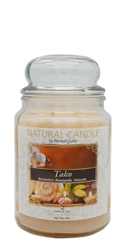 Bonturi Casa, Nature Candle - Vela perfumada, 100% cera vegetal, talco, 380 g