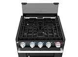Furrion® - 17" 3-Burner All Glass Gas Range - Led Knob - Black-Black