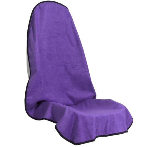 Image of Car Seat Cover Protector Front Seats,for Gym Workout,Running,Swimming,Beach and Hiking,Waterproof Sweat Towel Bucket Seat Covers for Cars SUV Trucks (Purple, 1Pcs)