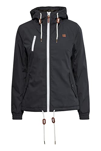 OXMO OXTilda Damen Jacke Übergangsjacke mit Kapuze Kordelzügen...