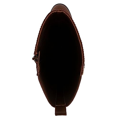 LONDON FOG Girls Brooke Knee High Fashion Boot Zip Up Boot With Fashion Buckle4