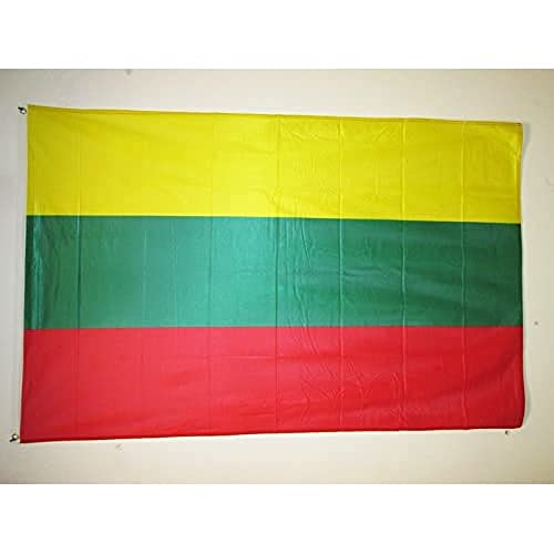 AZ FLAG, Lithuania Flag, 3x5 Ft, For Outdoor, Lithuanian Banner Knitted Polyester with Two Plastic Rings, Fade Resistant