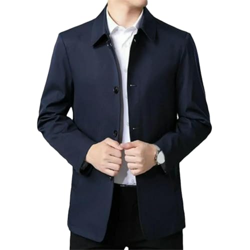 Men Casual Business Lapel Windbreak Jackets Spring Business Casual Coat
