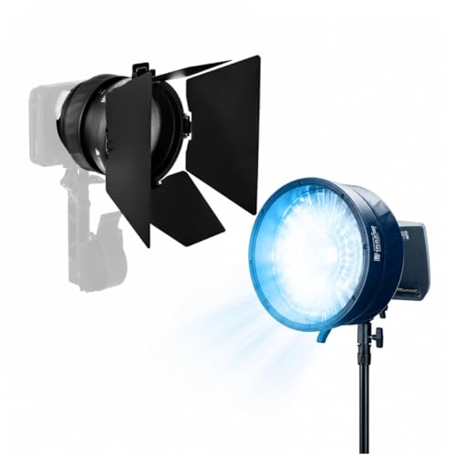 Amaran Mini Fresnel et Mini Portes de Grange pour Ray 60c/120c et Halo 100x/200x, Fixation compacte de contrôle de la lumière à Montage Bowens, Noir
