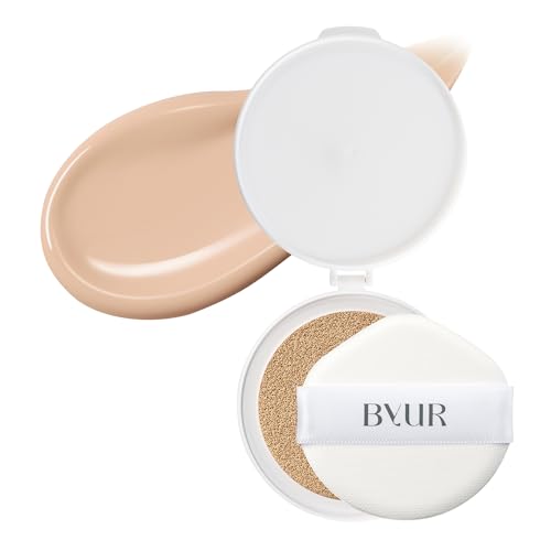 ByUR バイユア クッションファンデ グロークッション シルキーヌードクッション 【公式・正規品】 (【ハイカバー＆ツヤ】グロー #P21ピンクベージュ, リフィル)