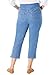 Woman Within Plus Size Petite Pull-On Flex Elastic-Waist Stretch Denim Capri Jeans - 22 WP, Indigo