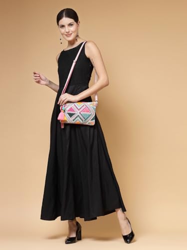 Image of Anekaant Boho Ethnic Cotton Jacquard Sling Bag