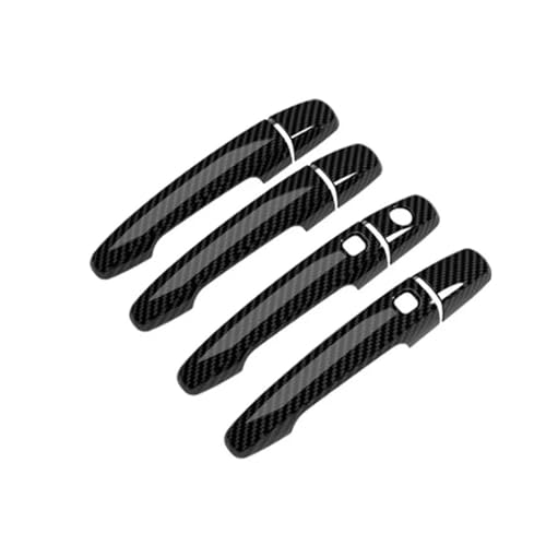 Calcomanías de manija para Suzuki Fronx que cubren rayones con patrón de fibra de carbono mate 2