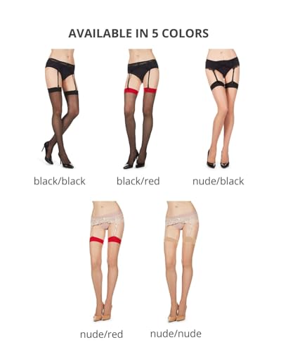 Image of MeMoi Plus Backseam Thigh High Stockings for Women, Comfortable Sheer Thigh High Stockings - Sizes Small - Q2
