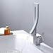 Jiuzhuo Modern Creative Design Single Lever Handle 1-Hole Bathroom Sink Faucet with Waterfall Spout (Chrome)