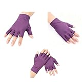 Pevlkawr Guantes Anti-UV para Lámparas de Uñas, Guantes Sin Dedos para Mujeres, Protección Técnicos de Uñas, Se puede utilizar para Manicura, Protección Solar, Equitación, 1 Par