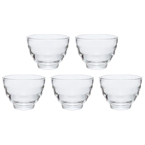 HARIO HU-3012 Heat-Resistant Glass Cups, Set of 5, Microwave/Oven/Dishwasher Safe, 6.1 fl oz (170 ml), Made in Japan