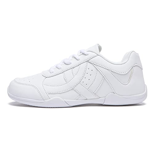 Danzcue Womens Girls Cheer Shoes White, Cheerleading Athletic Shoes, 7M #TOP4
