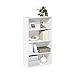 Furinno PASIR Book Shelf, 4-Tier Bookshelf, Bookcase with Open Shelf, 9.4 x 23.6 x 41.7, for Living Room, Bedroom, Home Office, White