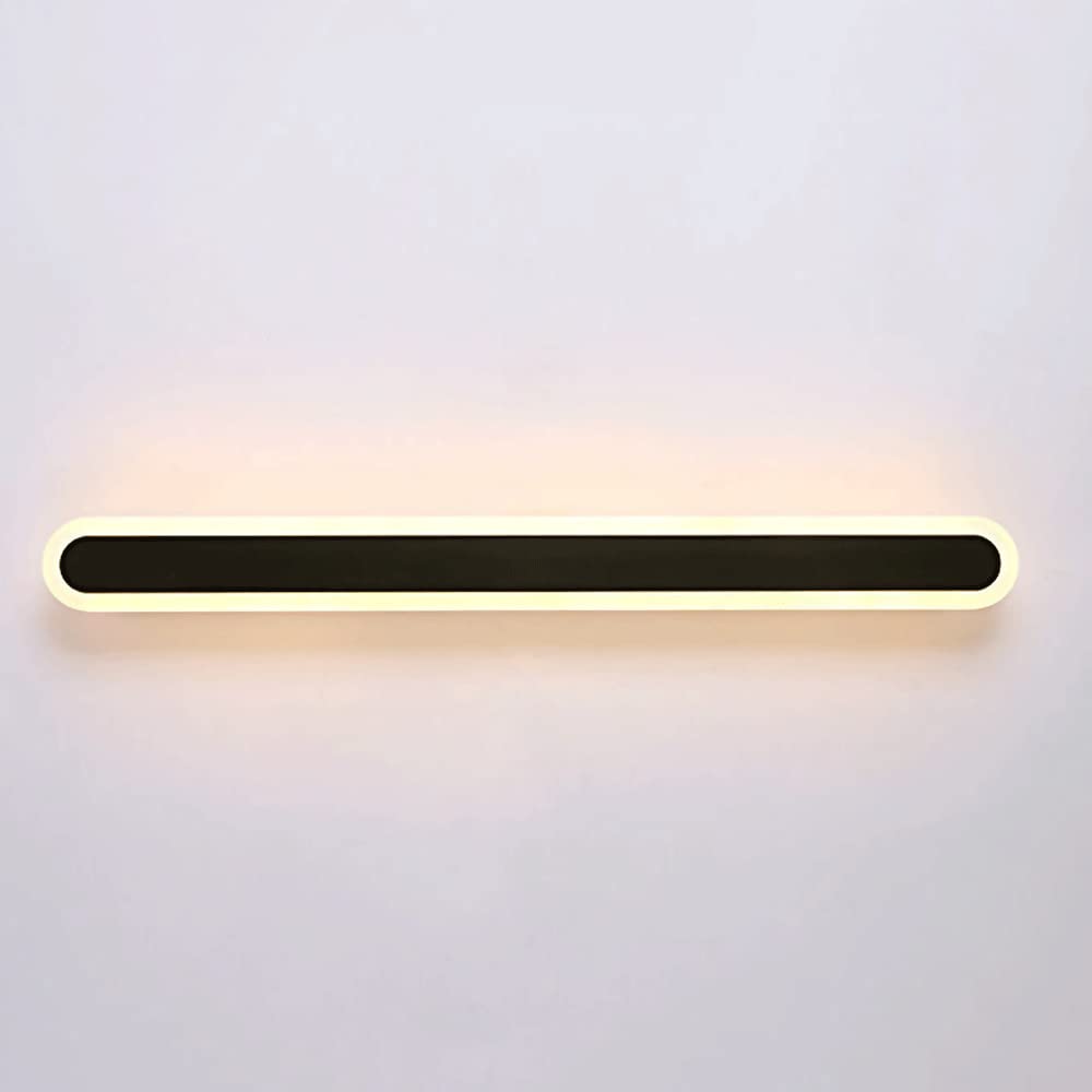 Wewnętrzna liniowa metalowa lampa ścienna, akrylowe oświetlenie dekoracyjne do salonu Światło nastrojowe, nowoczesna podkładka ścienna LED, proste długie kinkiety ścienne do przedpokoju, jadalnia 3000