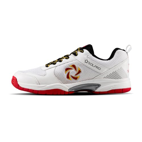 Image of SOLPRO Power Smash Badminton Shoes | Flex Support Outsole | Court Grip | Shock Absorbing Cushion | Breathable Mesh Upper | Stability Ridges