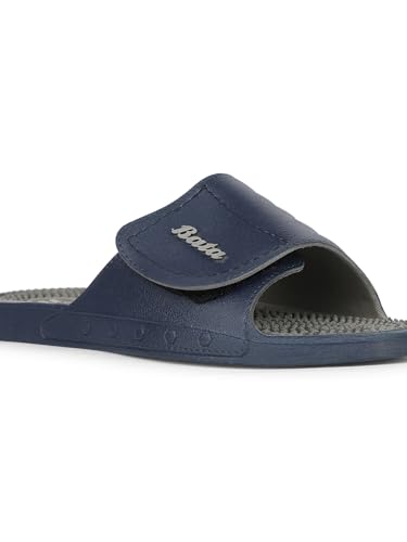 Bata Men's Blue Slip-on Slide 8 UK - Image 4