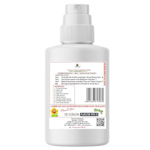 Sansar Agro® All Insect Remover Spray, Premium Organic Essential Liquid Spray For Removing All types of Insects from Plants. (500 ml)