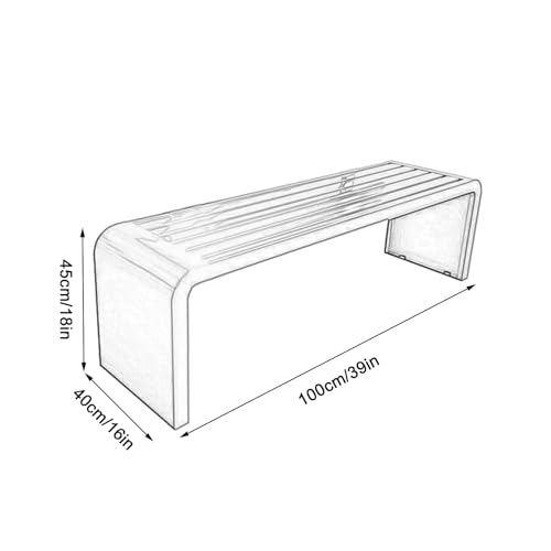 Banco de exterior de hierro galvanizado premium con estructura integrada 3