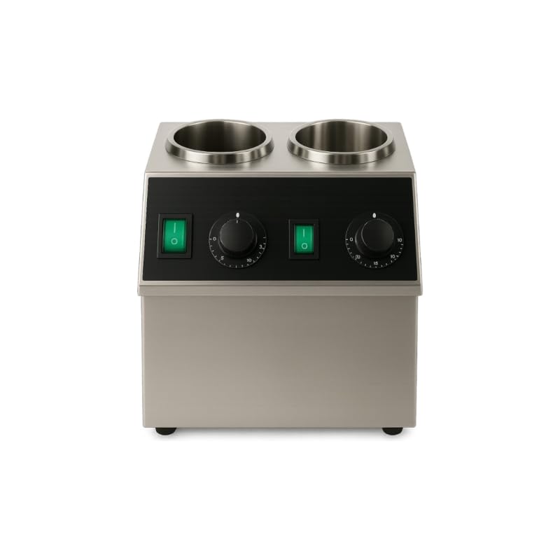 Chauffe Sauce Électrique Double - 2 Bouteilles 700 ML - Température Réglable - INOX