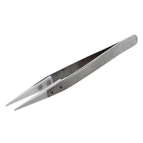 TOOGOO(R) Ceramic Tweezers - Heat Resistant - Pointed Tip