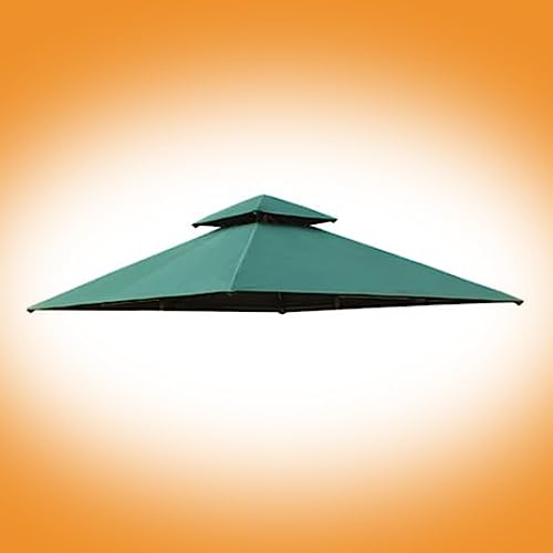 KADEUX Square Umbrella Canopy, Replacement Parasol Top Cover, 3M×3M(10ft×10ft) Patio Umbrella Replacement Canopy, Offset Hanging Umbrella Top Cover (Color : Dark green)