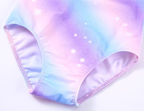 Image of TENVDA Girl's One Piece Swimsuit Sparkle Sleeveless One-Piece Bathing Suits Swimwear for Kids 2-12 Years Old