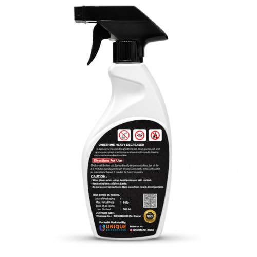 Image of Heavy Duty Degreaser for Car & Bike Engine Parts - Oil, Grease & Grime Remover, Fast-Acting Multi-Surface Cleaner (500mL Ready to Use)