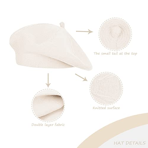 Image of Klong Women Wool Beret Hat French Style Solid Color
