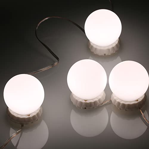 ERYUE Espelho de luz,Vaidade LEDs Kit de luzes de espelho com 10 lâmpadas ajustável 10 brilho e 3 mo
