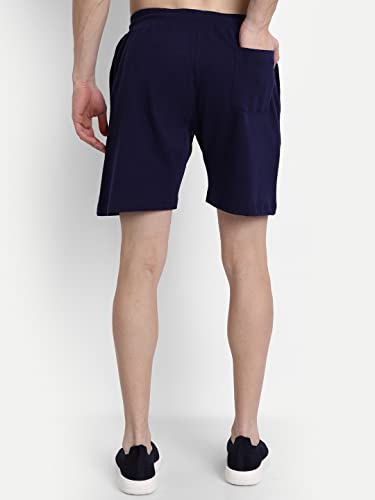 Image of AM SWAN Mens Premium Cotton Colourblocked Printed Stylish Comfort Knee Length Shorts