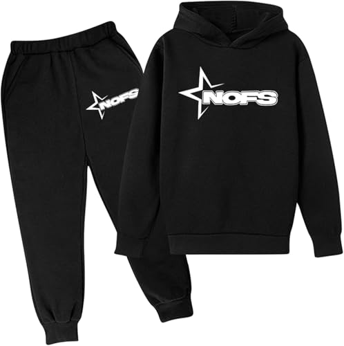Buchstaben Streatwear Trainingsanzüge für Jungen Los Angeles Kinder Jogginganzug Y2K Hip Hop Sportanzug Kapuzenpullover Mädchen Herbst Pullover Langarm Unisex 2 Piece Hooded Sweatshirt Jogginghose