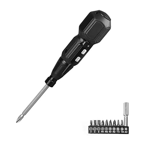 2022 New Version Electric Screwdriver, Dnieheic Cordless Screwdriver Rechargeable, 3.6V Portable Mini Automatic Rotational Wireless Screwdriver with LED Light Screwdriver, Forward and Reverse Rotate Cover