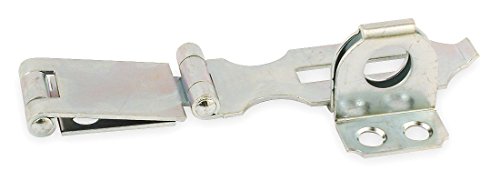 Double Hinge Safety Hasp, Steel, 3 in. L