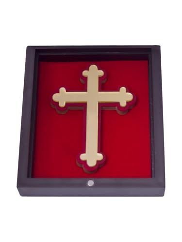 Image of 24K Gold Polished Brown and Gold Color Lord Jesus Small Pooja Box | Ideal Gift for Christian Religious, Family and Friends, Corporate Gifts etc... | Worship, Gifting, and Spiritual Blessings.