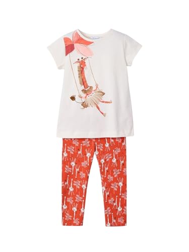 Mayoral Ankel Legging Set for Girls Paprika