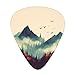 Landscape Mountain Guitar Picks 12 Pack Bass Picks with Organizer Box Guitar Plectrum Includes Thin Medium Heavy Guitar Picks Ukulele Picks for Bass Acoustic Electric Guitars
