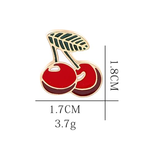 Cherry Brooch Pins Cartoon Enamel Pin Cute Metal Badges Learning for Girl Clothing Backpacks Bags Jewelry2