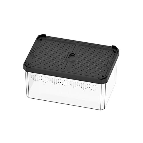 QIYAONUO飼育ケース レプタイルボックス 爬虫類 昆虫飼育ケース 透明 通気ケージ ケージトカゲ カエルカメ ヘビ カエル 昆虫などに適している (19x12.5x9.3cm)