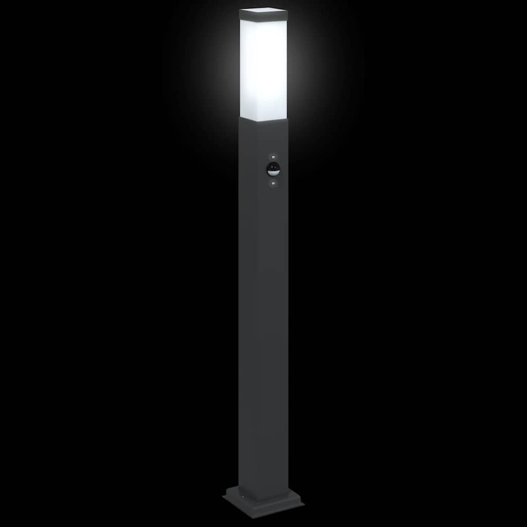 vidaXL Pollerleuchten mit Sensor 3 STK. 80 cm Schwarz IP44