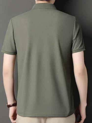 Image of GLASGO Men's Premium T-Shirt | Stylish Polo Tee for Men | Casual & Comfortable Fit 75% Cotton, 25% Blend Regular Fit | Trendy Men's TEE-Shirt | Polo