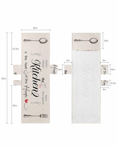 Kitchen Theme Beach Lounge Chair Towel Cover, Soft Chaise Lounge Towel with Side Pockets Patio Pool Chairs Cover for Beach/Pool Sunbathing 29x85 Vintage Farmhouse Rustic