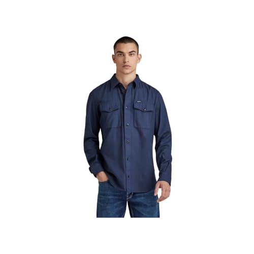 G-STAR RAW Herren Marine Slim Hemd, Blau (Sartho Blue gd D20165-D454-B597), XS – Ansicht 3