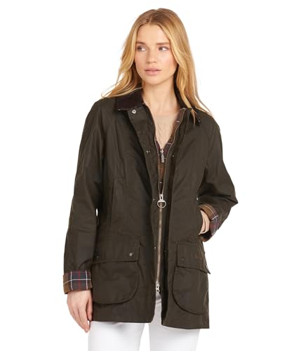 Barbour Womens Barbour Classic Beadnell Wax Jacket Olive 1,10