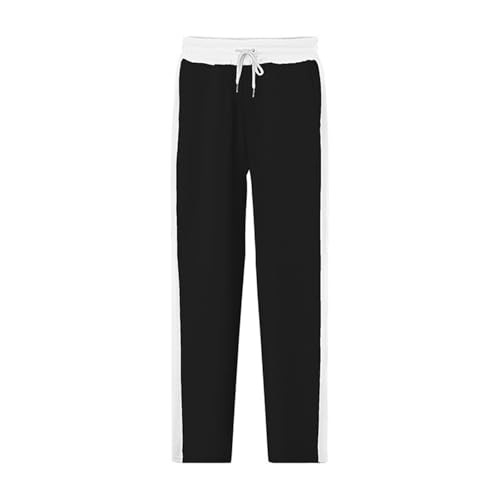 Men's Casual Sweatpants Side Stripe Pants Elastic Waist Straight Leg Lounge Long Pants Baggy Workout Athletic Trousers4