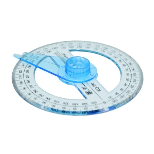 VOCUE Angle Measure Protractor Ruler Angle Gauge Protractor Angle Measuring Tool 360-degree Protractor for Kids Classroom, 10cm