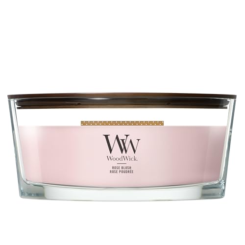 WoodWick Bougie parfumée | Bougie Ellipse | Rose poudrée | Cadeaux parfaits pour femmes