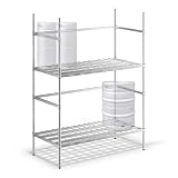 Zedfire 24' x 48' NSF Two-Tier Keg Rack for Beverage Storage, Commercial Wire Dunnage Rack, 800 lb per Shelf